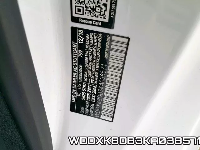 WDDXK8DB3KA038571 фото 2
