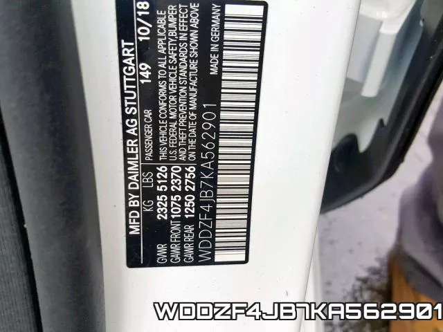 WDDZF4JB7KA562901 фото 2