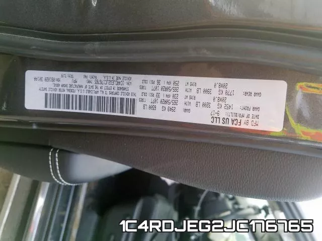 1C4RDJEG2JC176765 фото 2