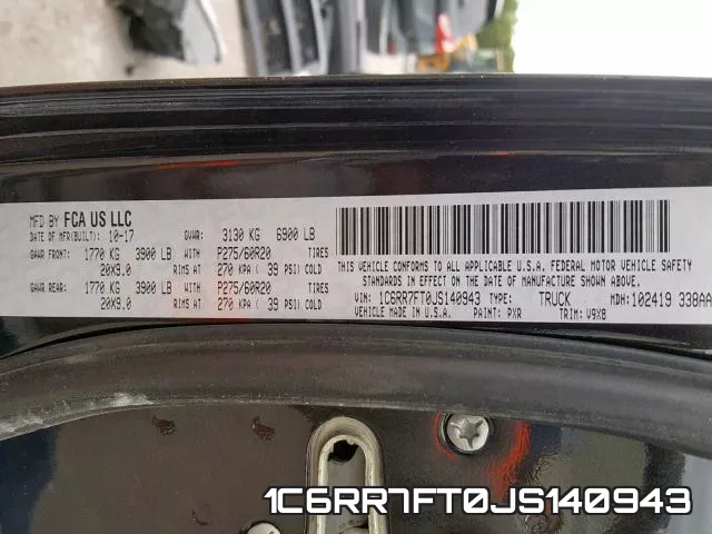 1C6RR7FT0JS140943 фото 2