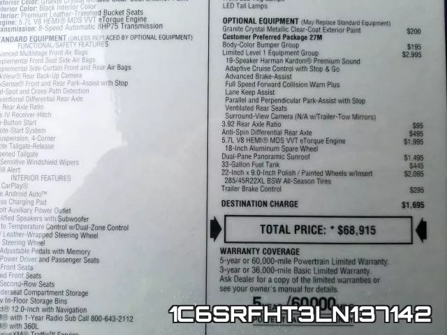 1C6SRFHT3LN137142 фото 10
