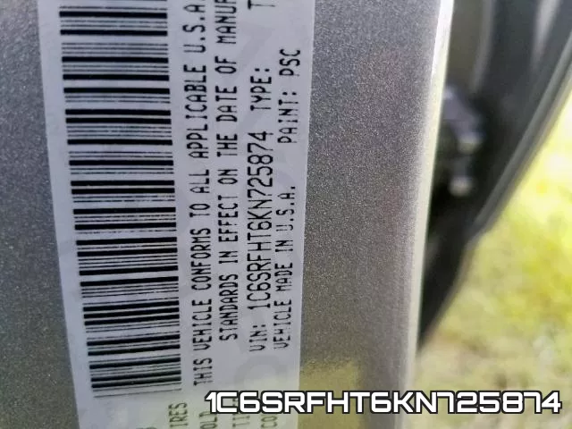 1C6SRFHT6KN725874 фото 2