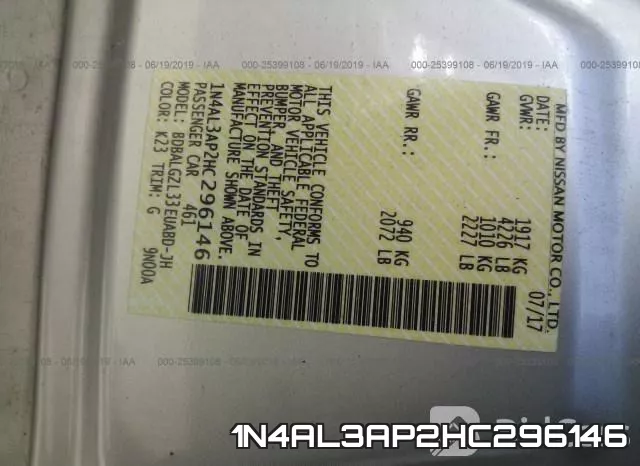 1N4AL3AP2HC296146 фото 9