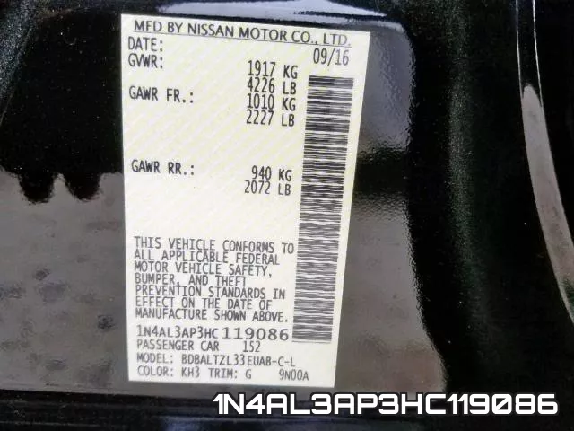 1N4AL3AP3HC119086 фото 2