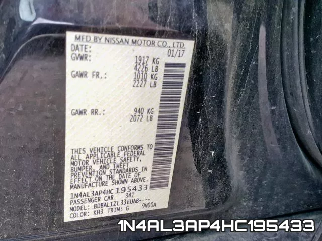 1N4AL3AP4HC195433 фото 2