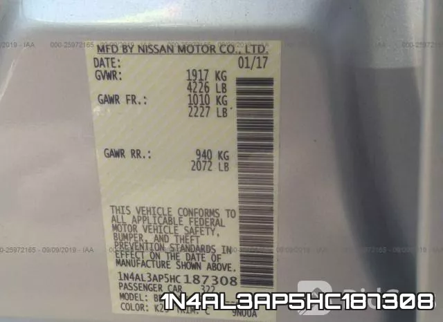 1N4AL3AP5HC187308 фото 10