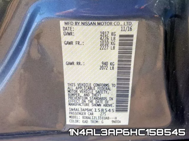 1N4AL3AP6HC158545 фото 2