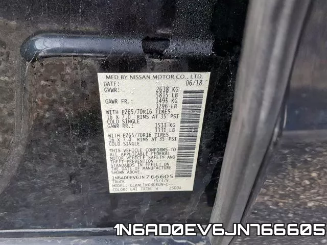 1N6AD0EV6JN766605 фото 2