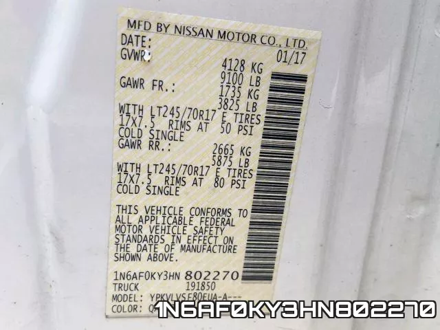 1N6AF0KY3HN802270 фото 2