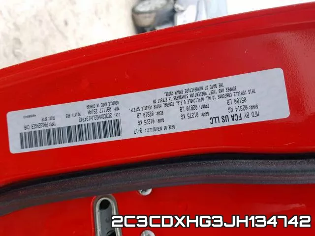 2C3CDXHG3JH134742 фото 2