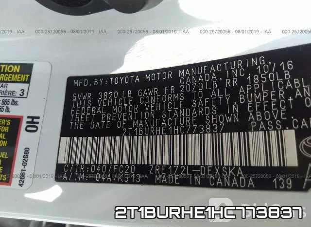2T1BURHE1HC773837 фото 10
