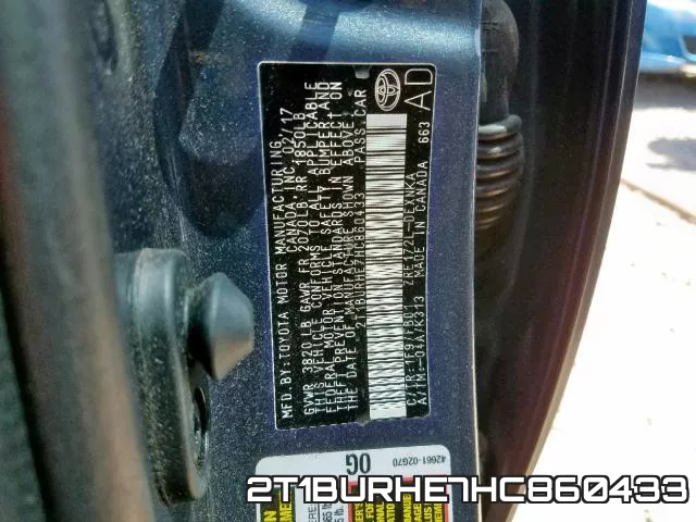 2T1BURHE7HC860433 фото 2