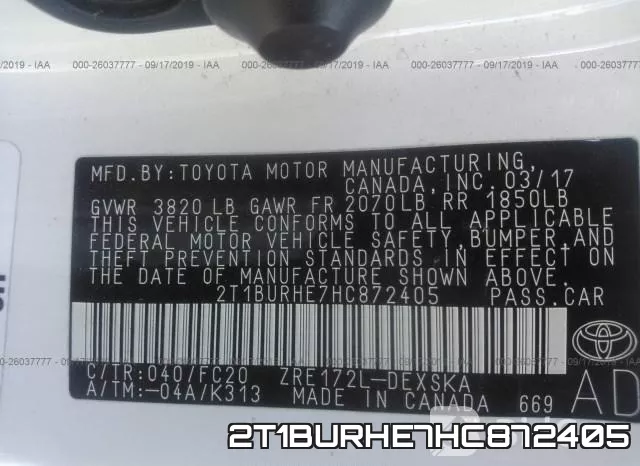 2T1BURHE7HC872405 фото 10