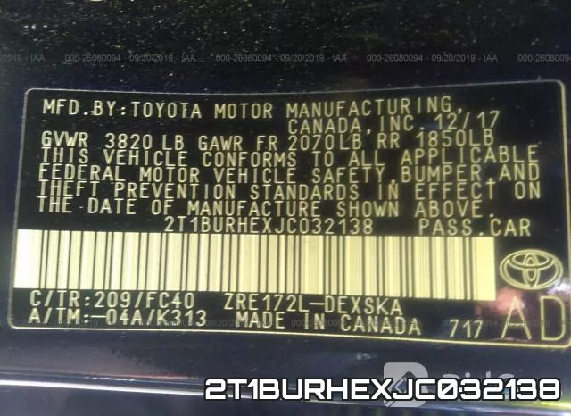 2T1BURHEXJC032138 фото 10