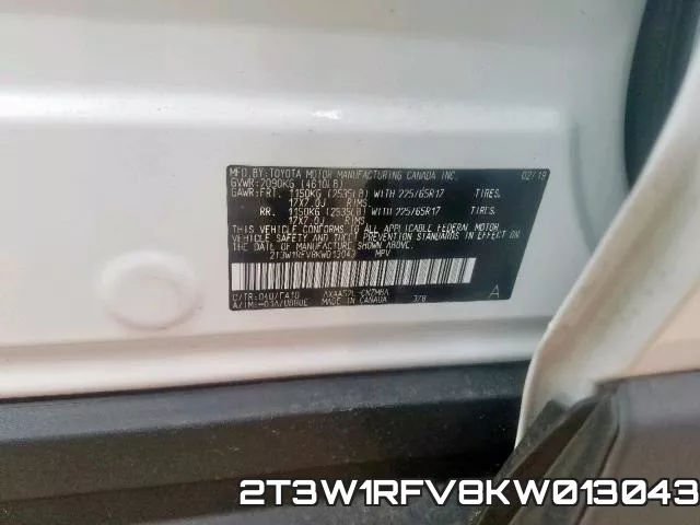 2T3W1RFV8KW013043 фото 2