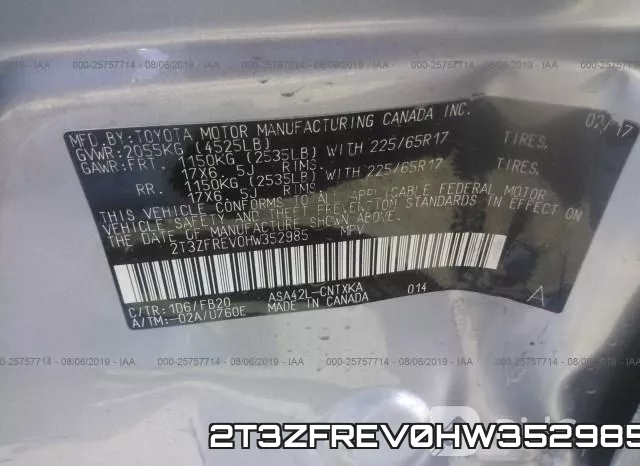 2T3ZFREV0HW352985 фото 10