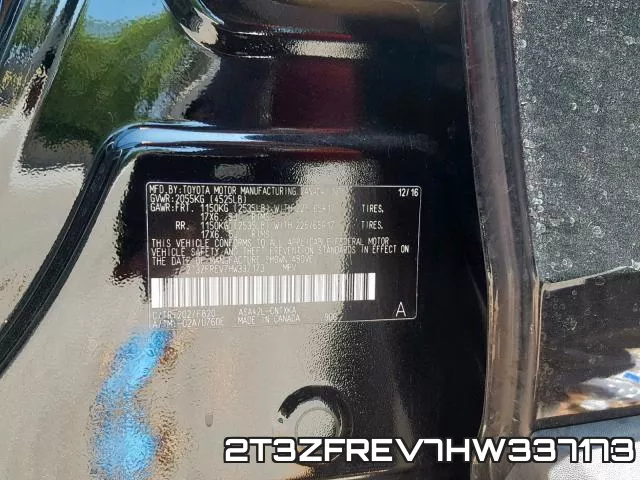 2T3ZFREV7HW337173 фото 2