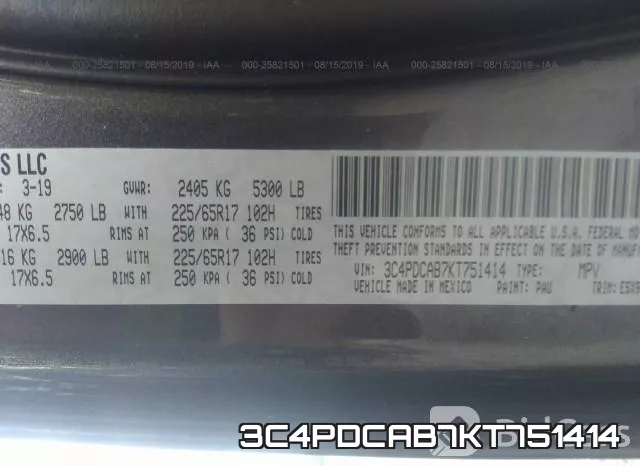 3C4PDCAB7KT751414 фото 9