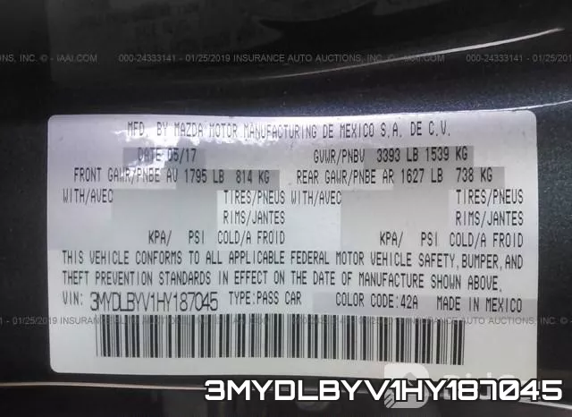 3MYDLBYV1HY187045 фото 10