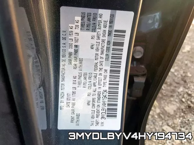 3MYDLBYV4HY194734 фото 2