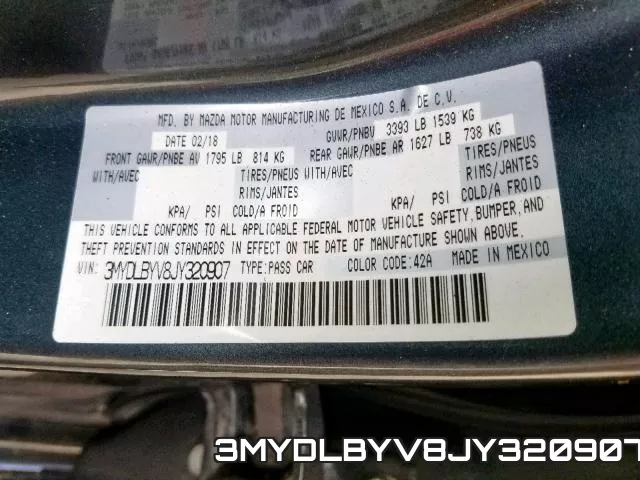 3MYDLBYV8JY320907 фото 2