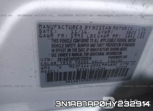 3N1AB7AP0HY232914 фото 10