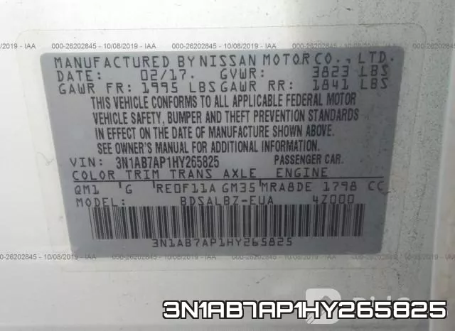 3N1AB7AP1HY265825 фото 10