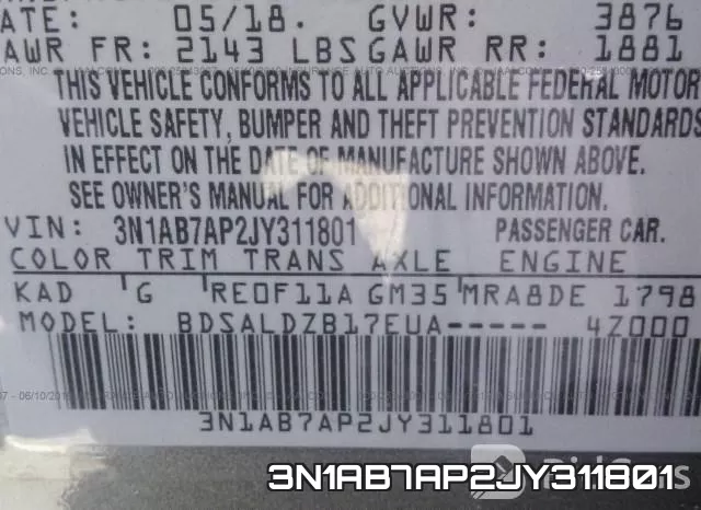 3N1AB7AP2JY311801 фото 10