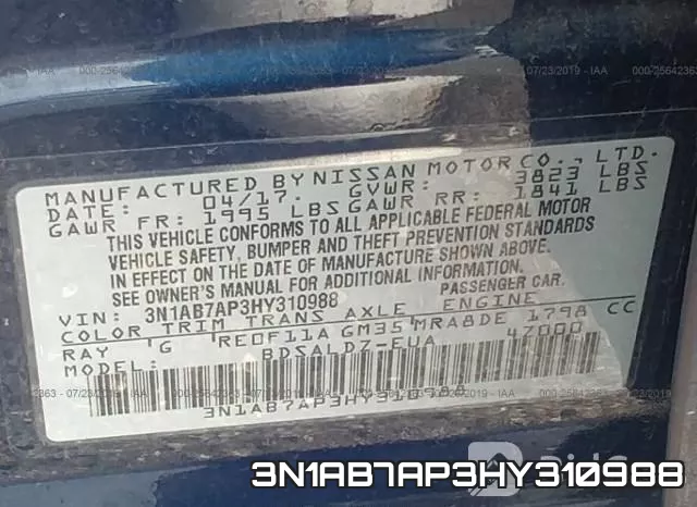 3N1AB7AP3HY310988 фото 10