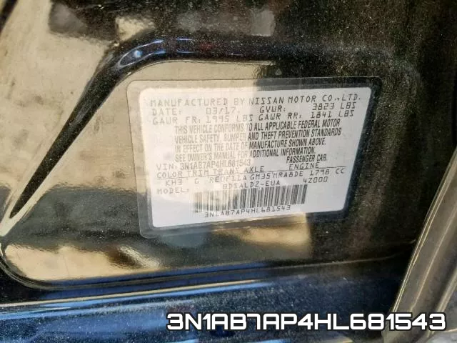 3N1AB7AP4HL681543 фото 2