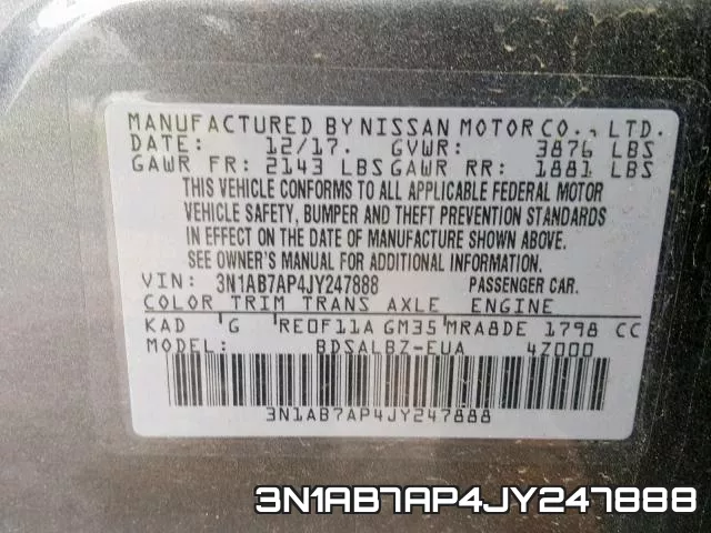 3N1AB7AP4JY247888 фото 2