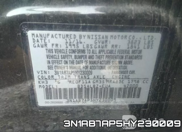 3N1AB7AP5HY230009 фото 10