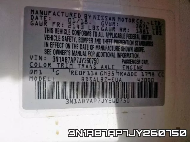 3N1AB7AP7JY260750 фото 2
