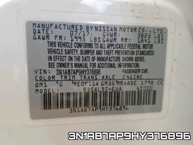 3N1AB7AP9HY376896 фото 2