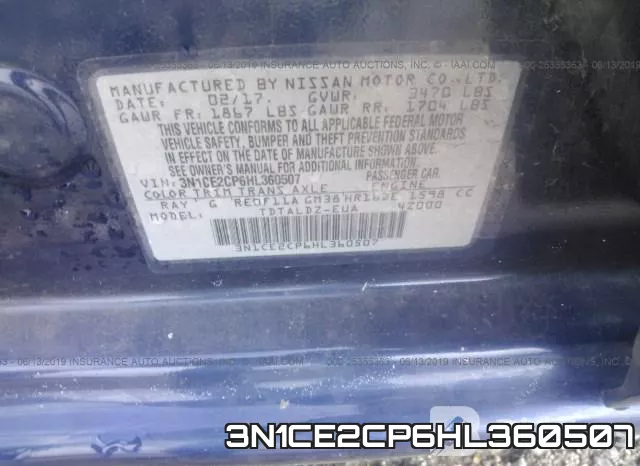 3N1CE2CP6HL360507 фото 9
