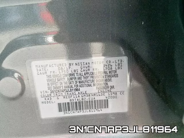 3N1CN7AP3JL811964 фото 2