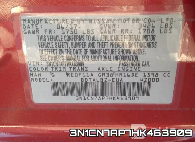 3N1CN7AP7HK463909 фото 10