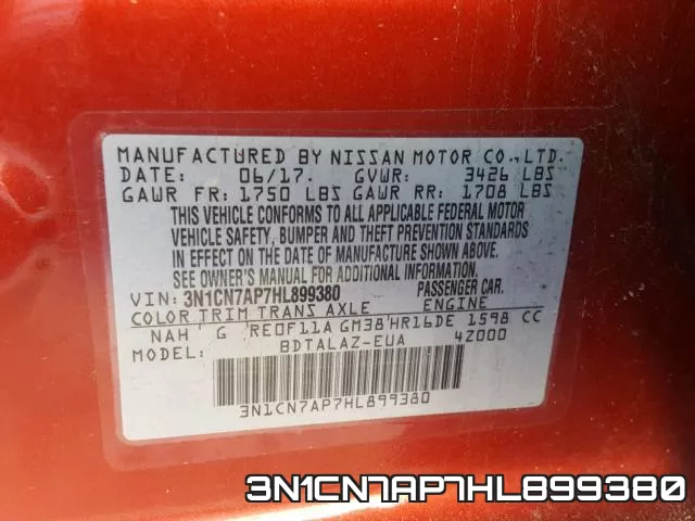 3N1CN7AP7HL899380 фото 2