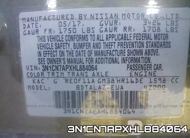 3N1CN7APXHL884064 фото 10