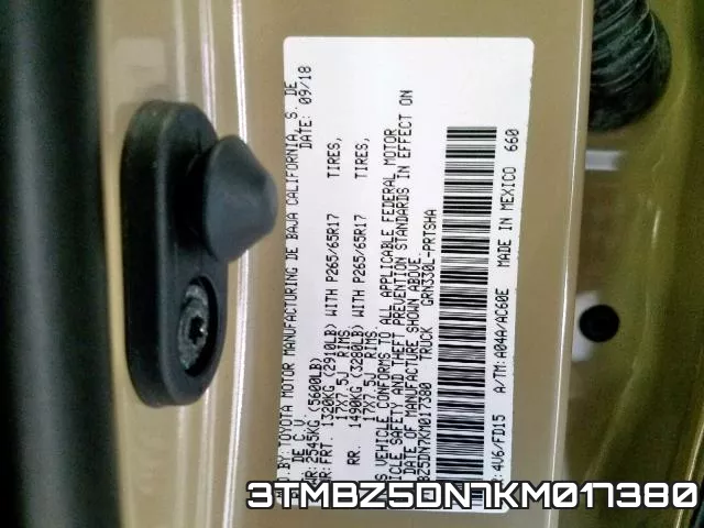 3TMBZ5DN7KM017380 фото 2