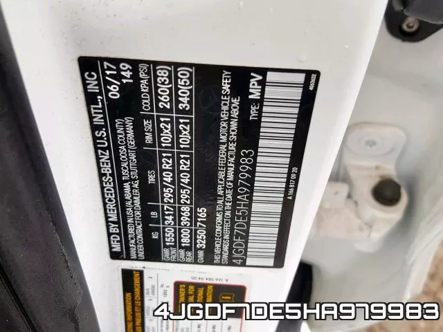 4JGDF7DE5HA979983 фото 2