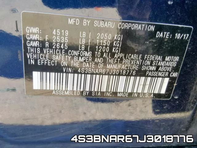 4S3BNAR67J3018776 фото 2