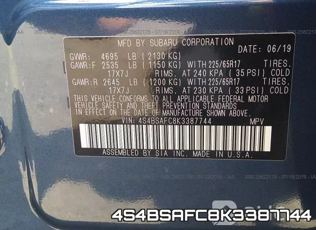4S4BSAFC8K3387744 фото 10