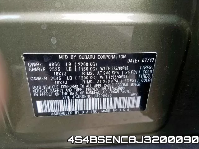 4S4BSENC8J3200090 фото 2