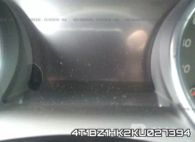 4T1BZ1HK2KU027394 фото 8