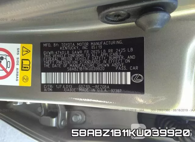 58ABZ1B11KU039920 фото 10