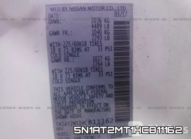 5N1AT2MT1HC811162 фото 10