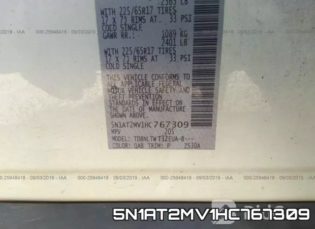 5N1AT2MV1HC767309 фото 10