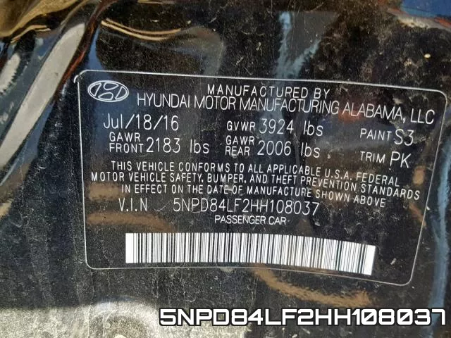 5NPD84LF2HH108037 фото 2