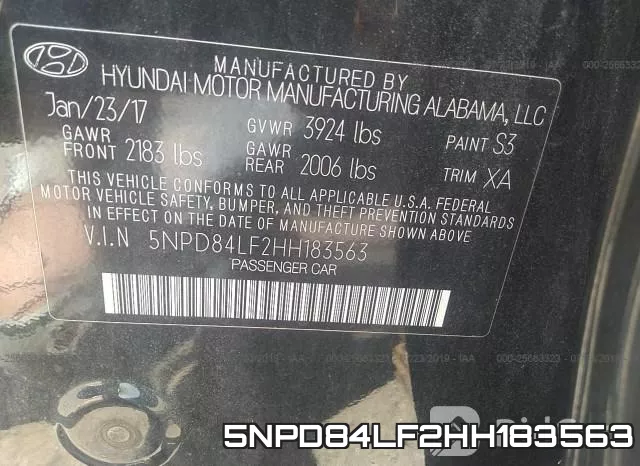 5NPD84LF2HH183563 фото 10